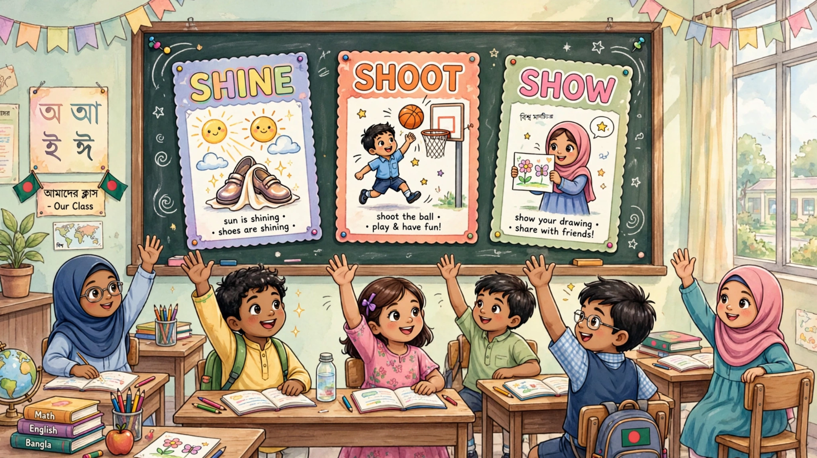 Shine Shoot Show English class for kids Bangladesh