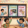 Take Teach Tear English class for kids Bangladesh
