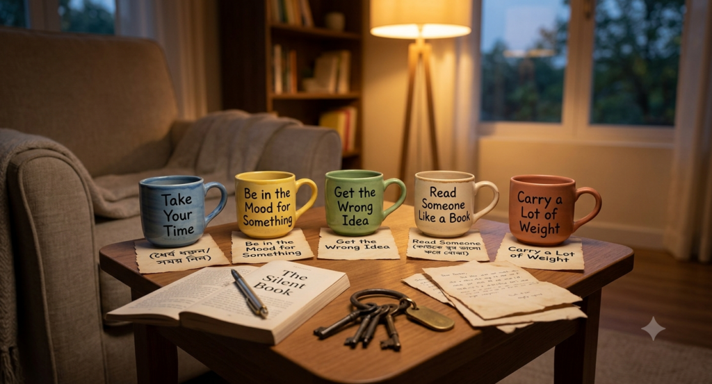 Take Your Time, Be in the Mood for Something, Get the Wrong Idea, Read Someone Like a Book, Carry a Lot of Weight