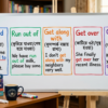 five essential phrasal verbs bengali examples get used to run out of get along with get over get the hang of