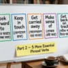 five more essential phrasal verbs bengali examples look forward to keep in touch get carried away make sense of get back on track