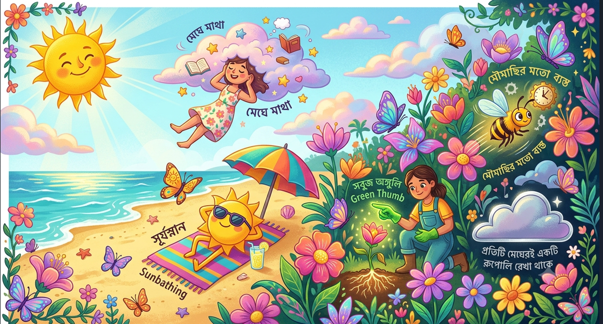 summer idioms in English with Bangla meaning examples grammar usage