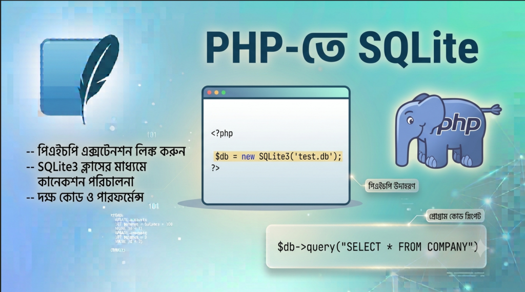 পিএইচপি প্রোগ্রামিং ভাষায় SQLite ডাটাবেস ব্যবহারের বাংলা টিউটোরিয়াল