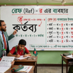 শিক্ষক ব্ল্যাকবোর্ডে রেফ-এর ব্যবহার ও উদাহরণ দেখাচ্ছেন